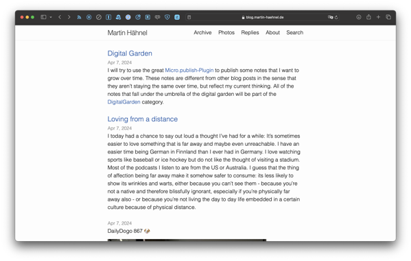 Screenshot 2024-04-07 at 12.17.png A screenshot showing my blog using the old default theme