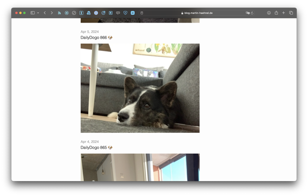 Screenshot 2024-04-07 at 12.17.png A screenshot showing my blog using the old default theme